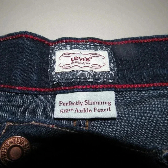 LEVI’S Perfectly Sliming 512 Ankle Pencil Jeans 12 - Picture 5 of 6